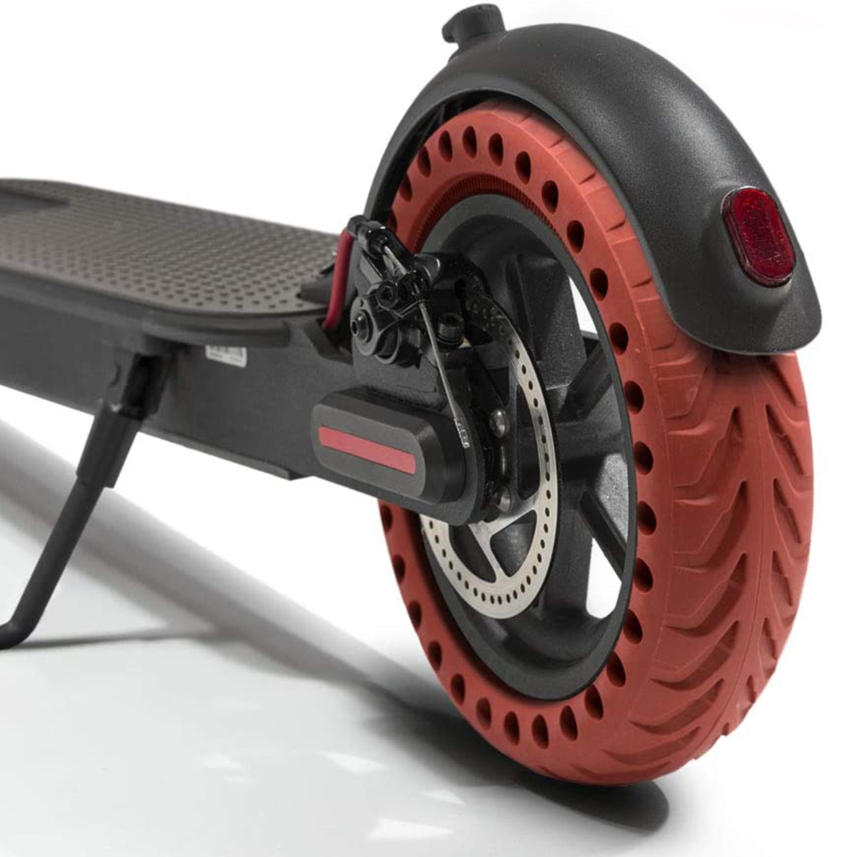 instalación rueda maciza patinete xiaomi